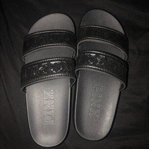 BLACK VS PINK SLIDES [SIZE SMALL]